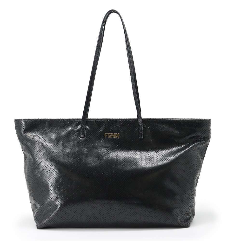 Fendi Python Tote Bag Black - image 1